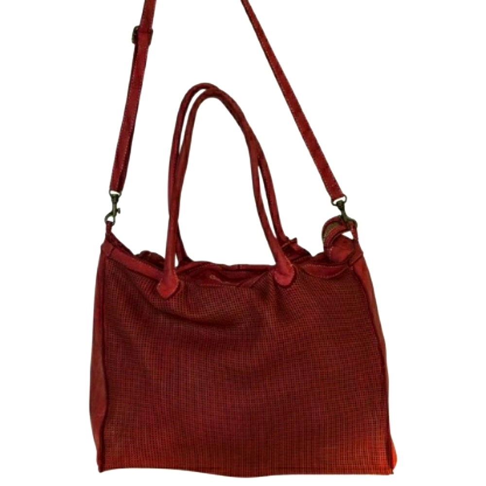 Caterina Lucchi red leather tote bag